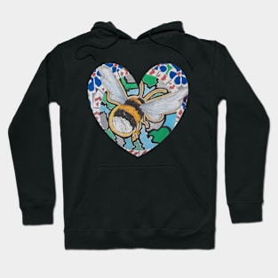 Love Bee Heart by LowEndGraphics Hoodie